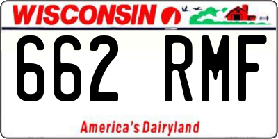 WI license plate 662RMF