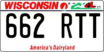 WI license plate 662RTT
