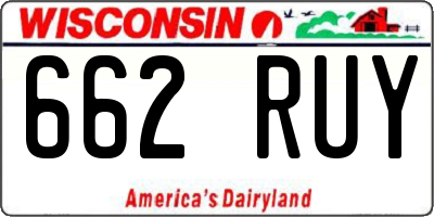 WI license plate 662RUY