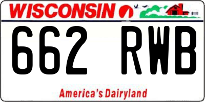 WI license plate 662RWB