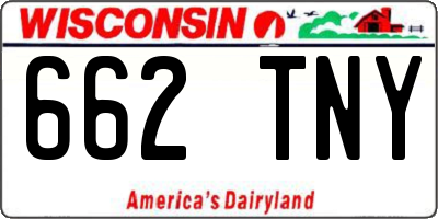 WI license plate 662TNY