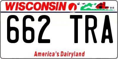 WI license plate 662TRA
