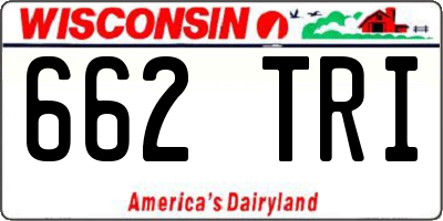 WI license plate 662TRI