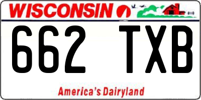 WI license plate 662TXB