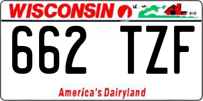 WI license plate 662TZF