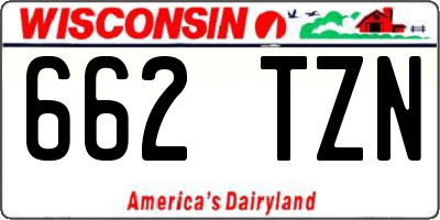 WI license plate 662TZN