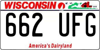 WI license plate 662UFG