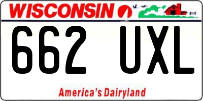 WI license plate 662UXL