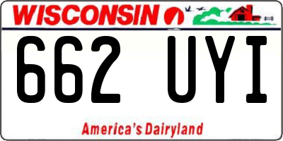 WI license plate 662UYI