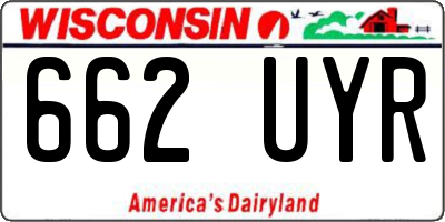WI license plate 662UYR