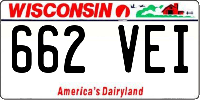 WI license plate 662VEI