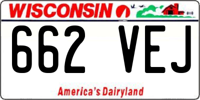 WI license plate 662VEJ
