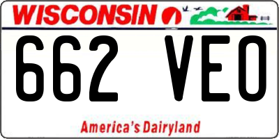 WI license plate 662VEO