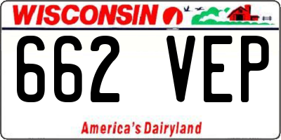 WI license plate 662VEP