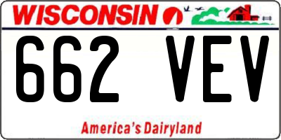 WI license plate 662VEV