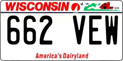 WI license plate 662VEW