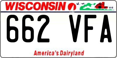 WI license plate 662VFA