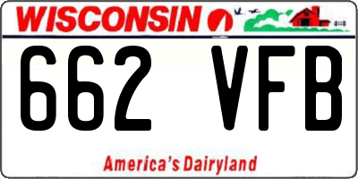 WI license plate 662VFB