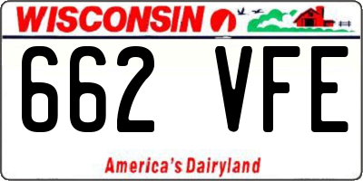 WI license plate 662VFE