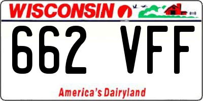 WI license plate 662VFF