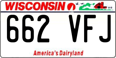 WI license plate 662VFJ