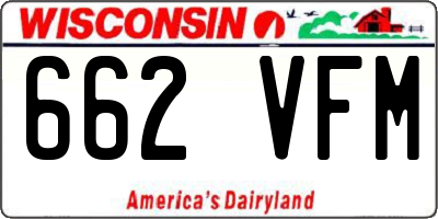 WI license plate 662VFM