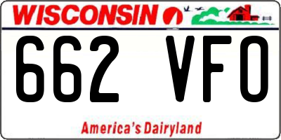 WI license plate 662VFO