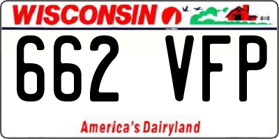 WI license plate 662VFP