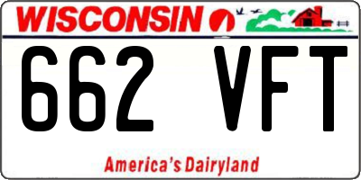 WI license plate 662VFT