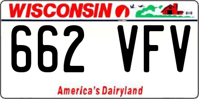 WI license plate 662VFV