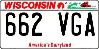 WI license plate 662VGA