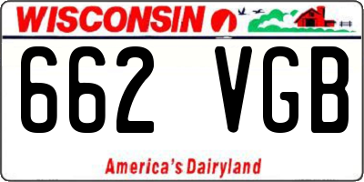 WI license plate 662VGB