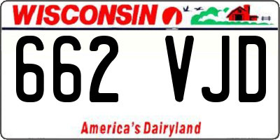 WI license plate 662VJD
