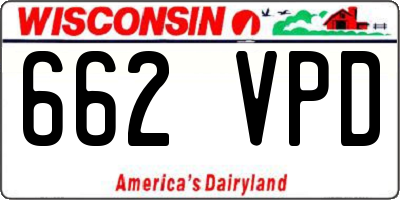 WI license plate 662VPD