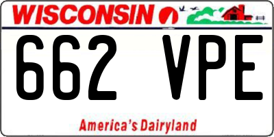 WI license plate 662VPE