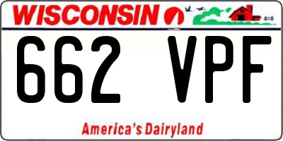 WI license plate 662VPF