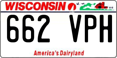 WI license plate 662VPH