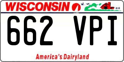 WI license plate 662VPI