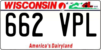 WI license plate 662VPL