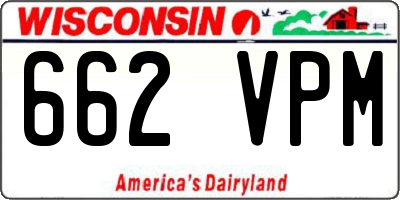 WI license plate 662VPM
