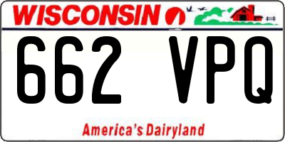 WI license plate 662VPQ