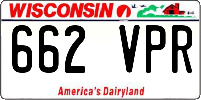 WI license plate 662VPR
