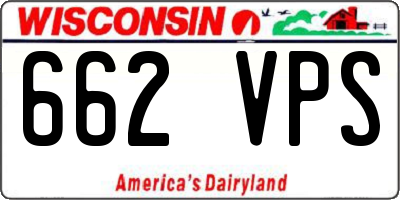 WI license plate 662VPS
