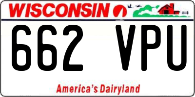 WI license plate 662VPU