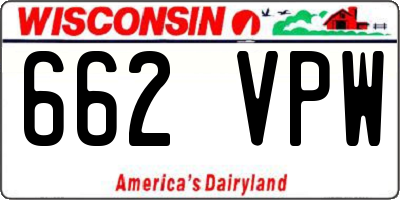 WI license plate 662VPW