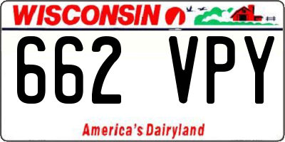 WI license plate 662VPY