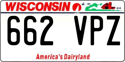 WI license plate 662VPZ