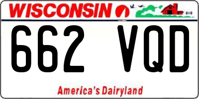 WI license plate 662VQD
