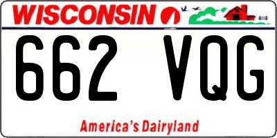 WI license plate 662VQG