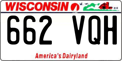 WI license plate 662VQH